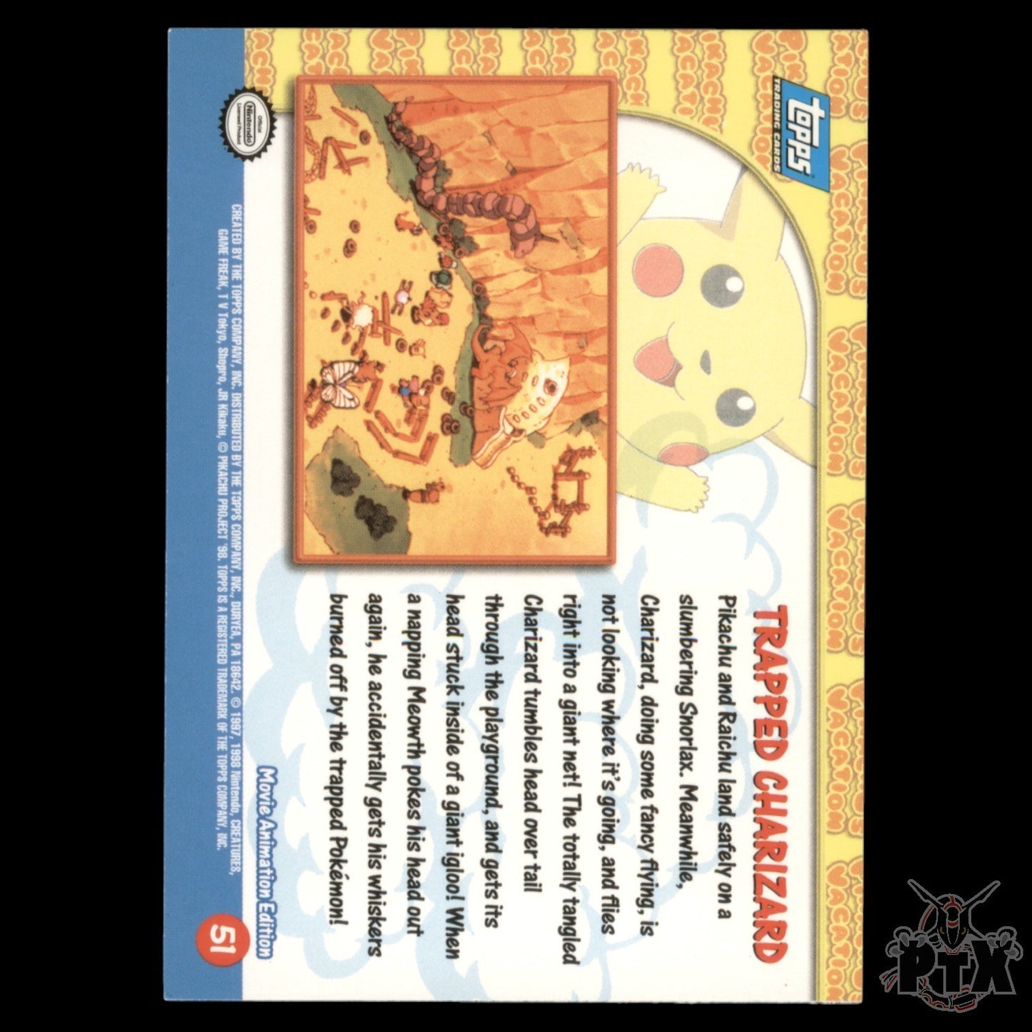 Topps The First Movie Trapped Charizard Pikachu's Vacation Pokemon 2000