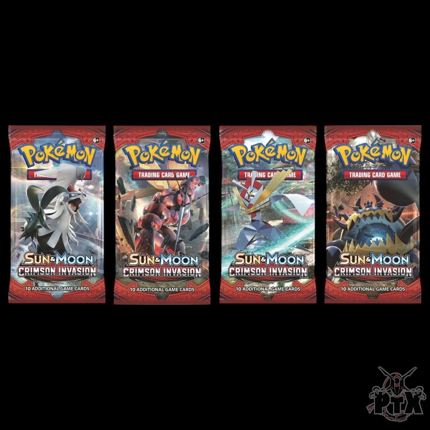 Crimson Invasion Booster Pack Art Set X4 Pack Pokemon 2017