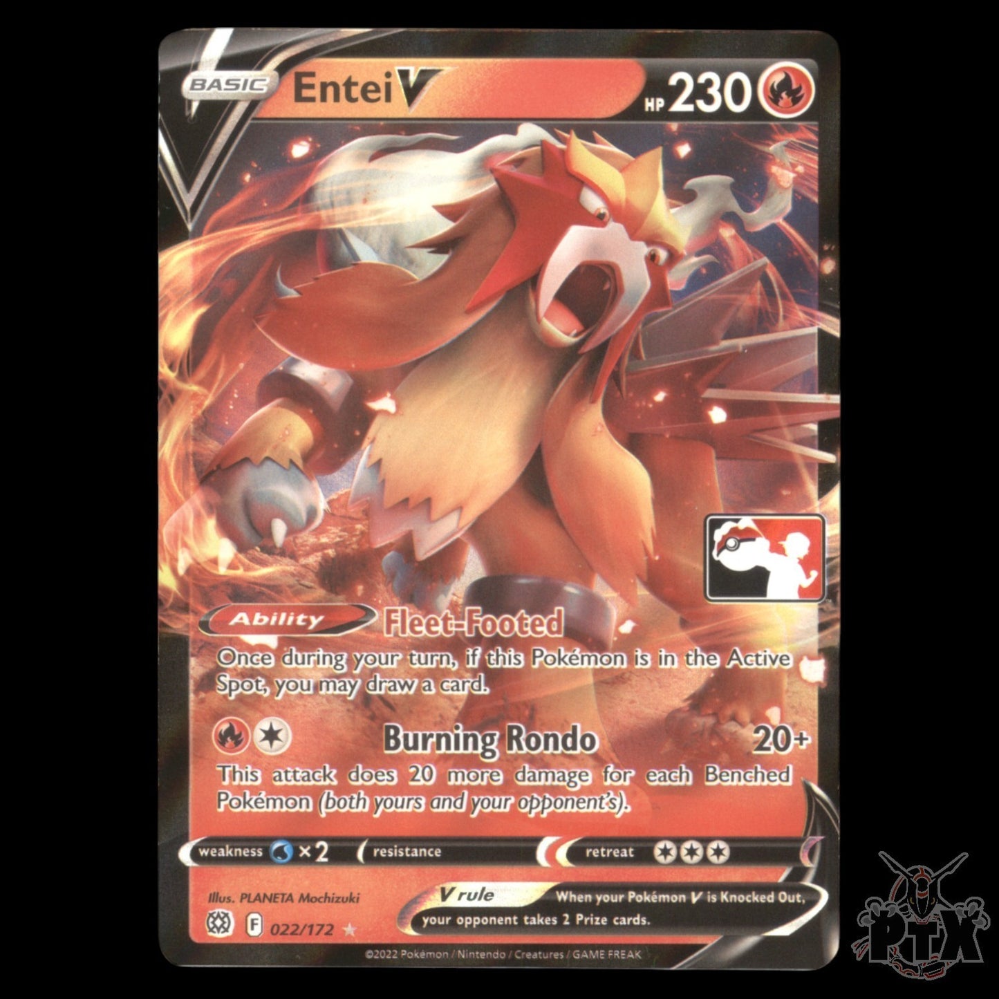 Entei V Play! #022/172 Prize Pack Series One NM/Near Mint Pokemon 2022