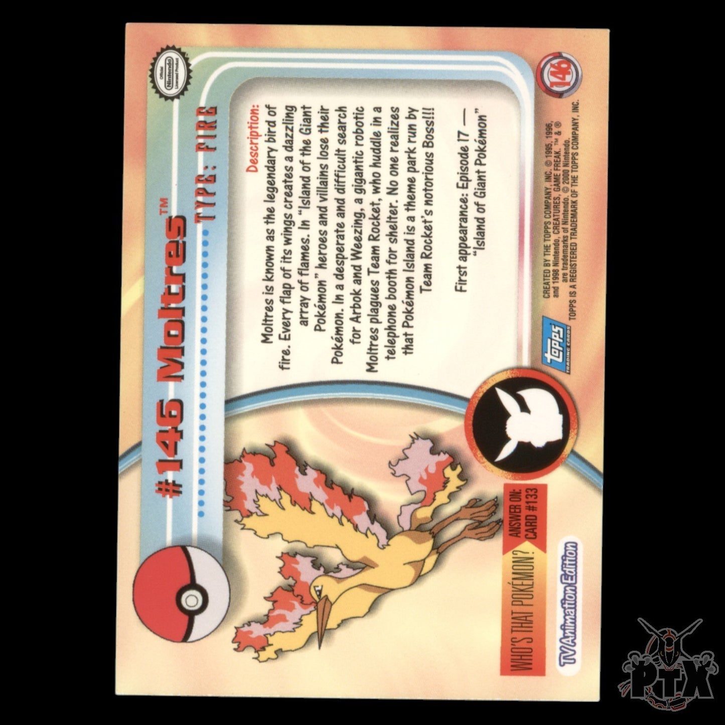 Topps Moltres #146 Foil Series 3 Pokemon 2000
