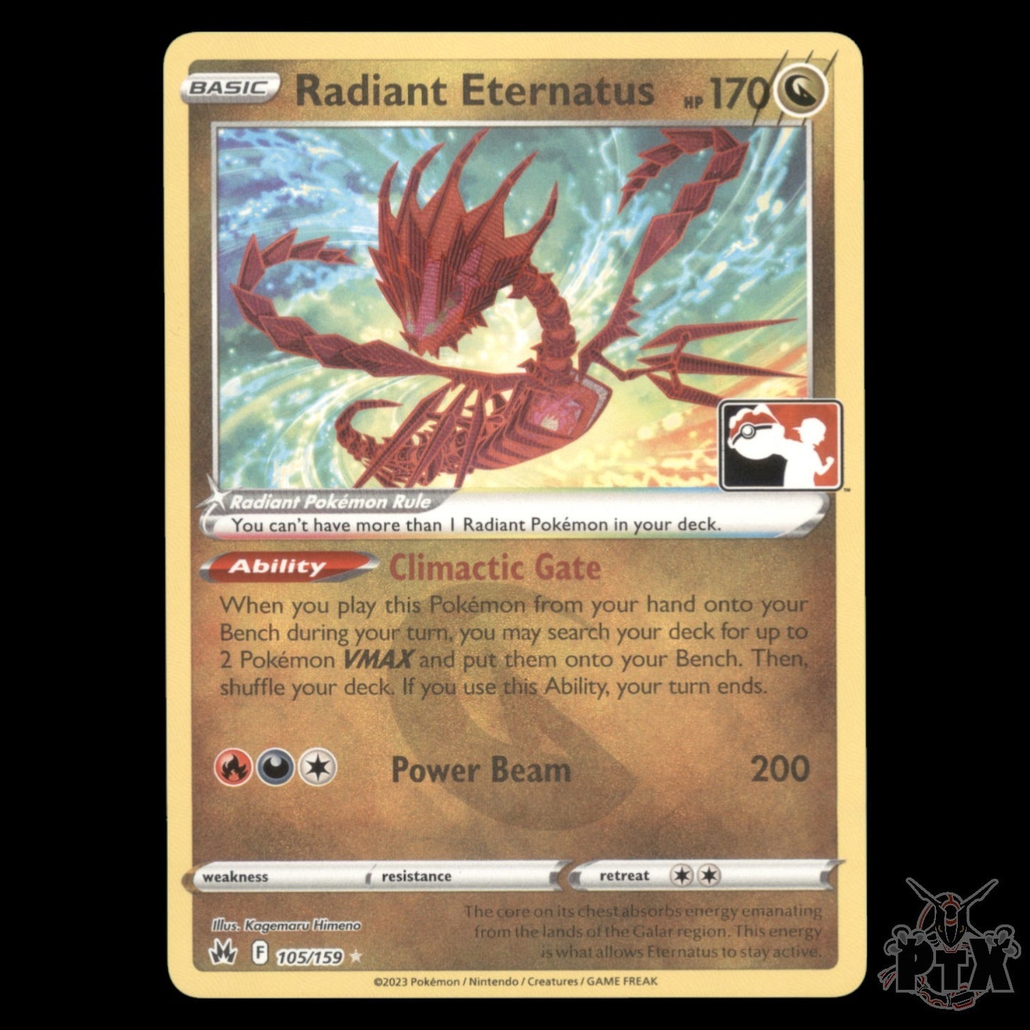 Radiant Eternatus #105/159 Prize Pack Series Three NM/Near Mint Pokemon 2023