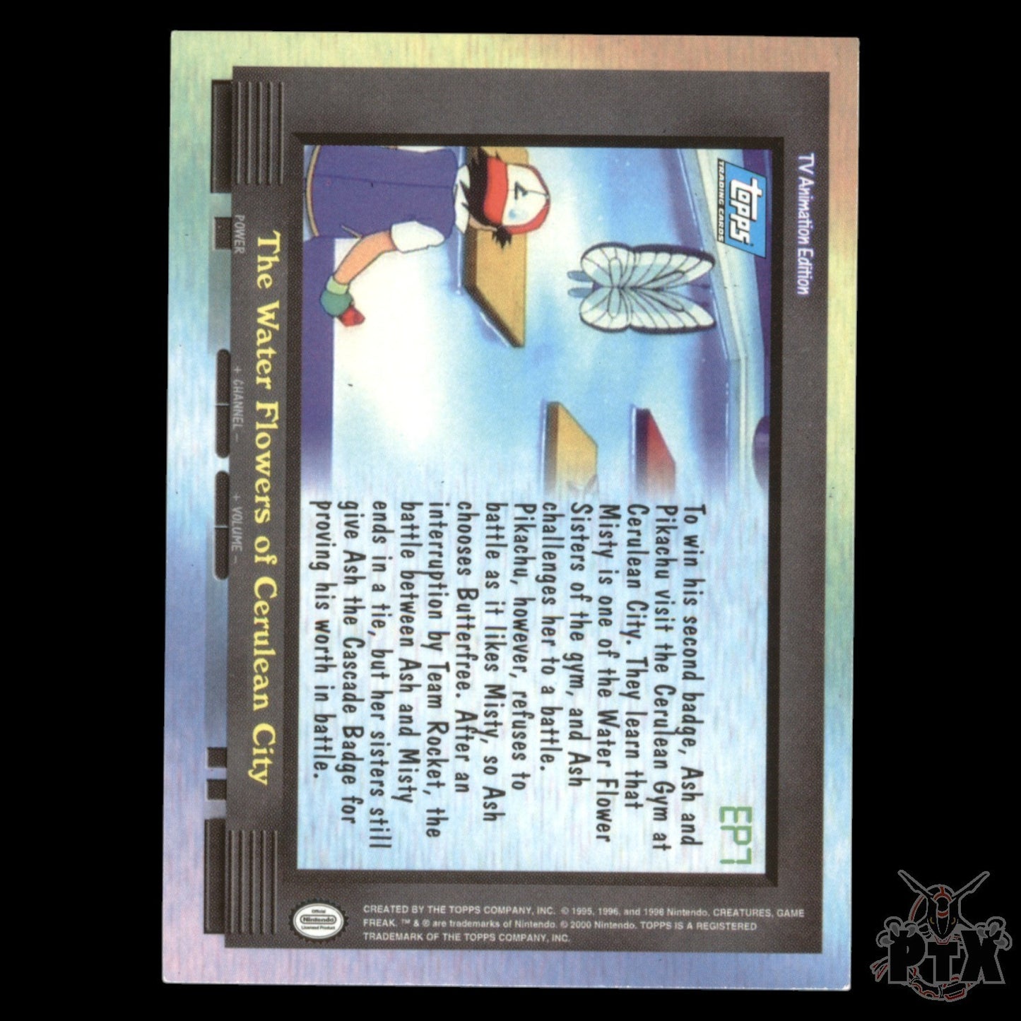 Topps Series 1 EP7 The water Flowers of Cerulean City Foil Pokemon 2000