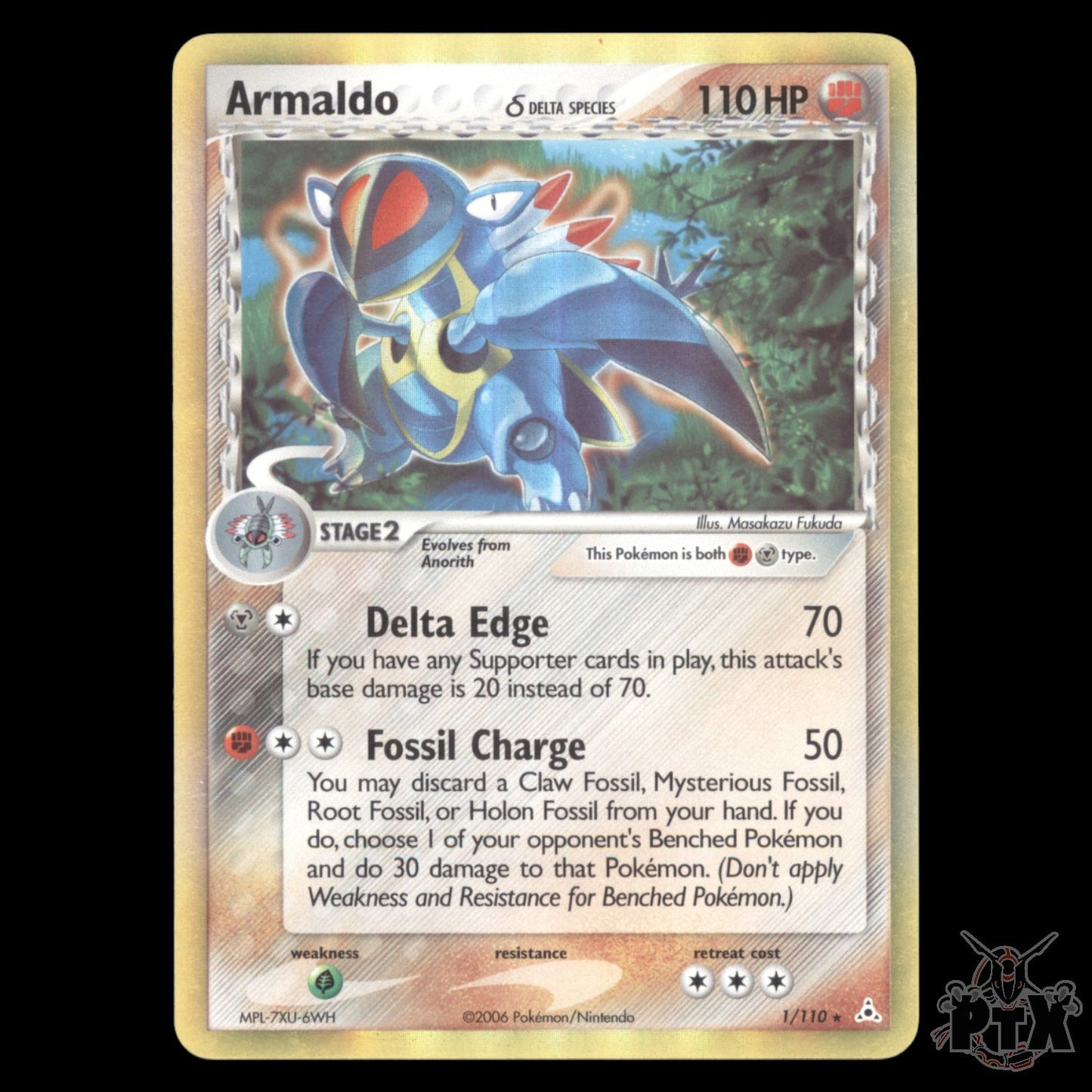 Armaldo Holo #1/110 EX Holon Phantoms NM/LP Pokemon 2006