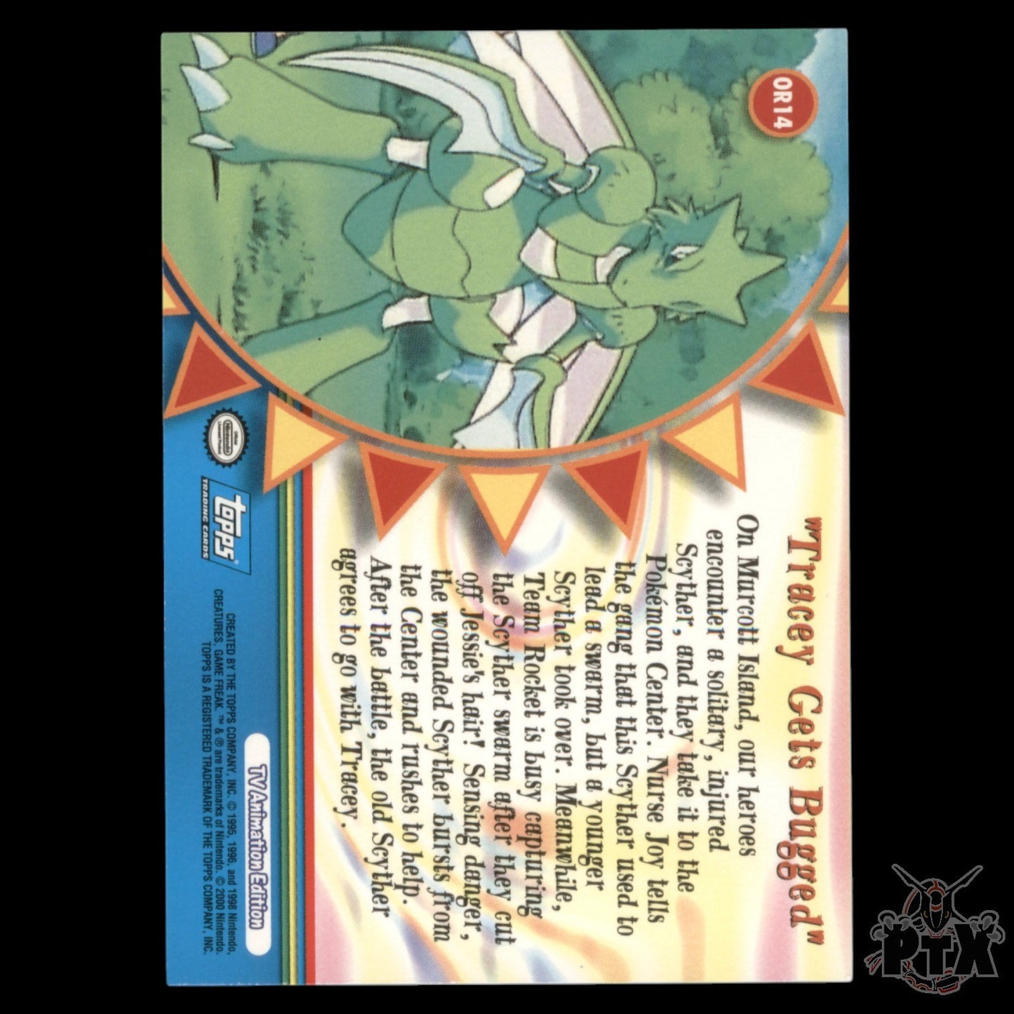 Topps Series 1 "Tracey Gets Bugged" Foil Orange Islands Pokemon 2000
