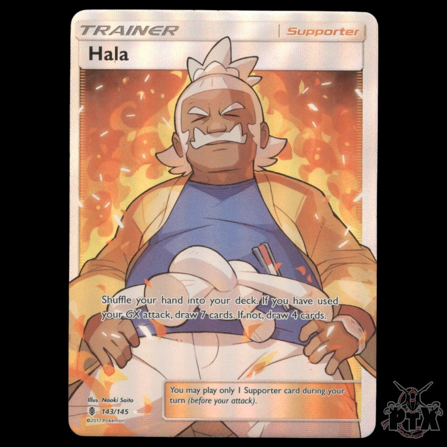 Hala #143/145 Guardians Rising NM/Near Mint Pokemon 2017