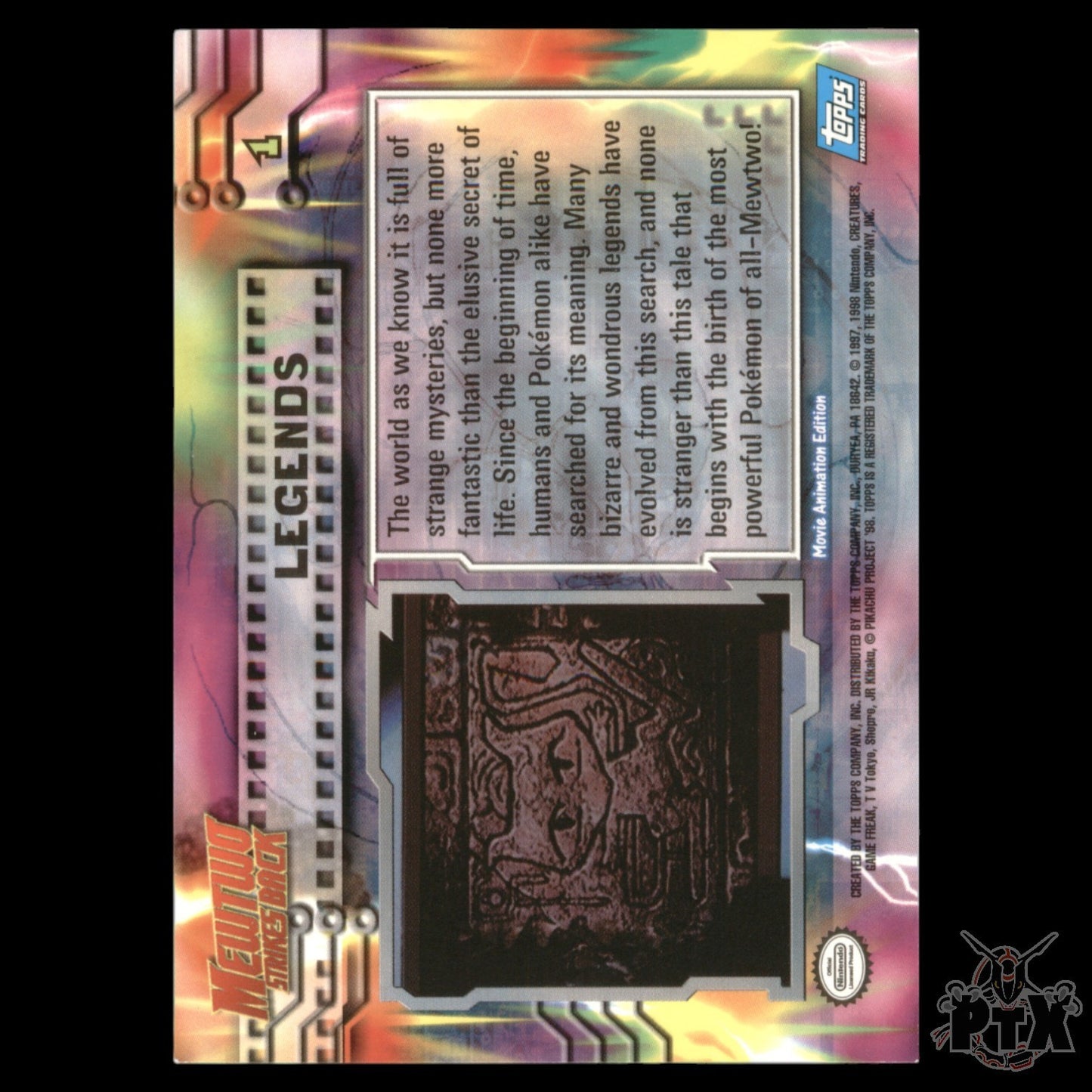 Topps The First Movie Legends Mewtwo Strike Back Pokemon 2000