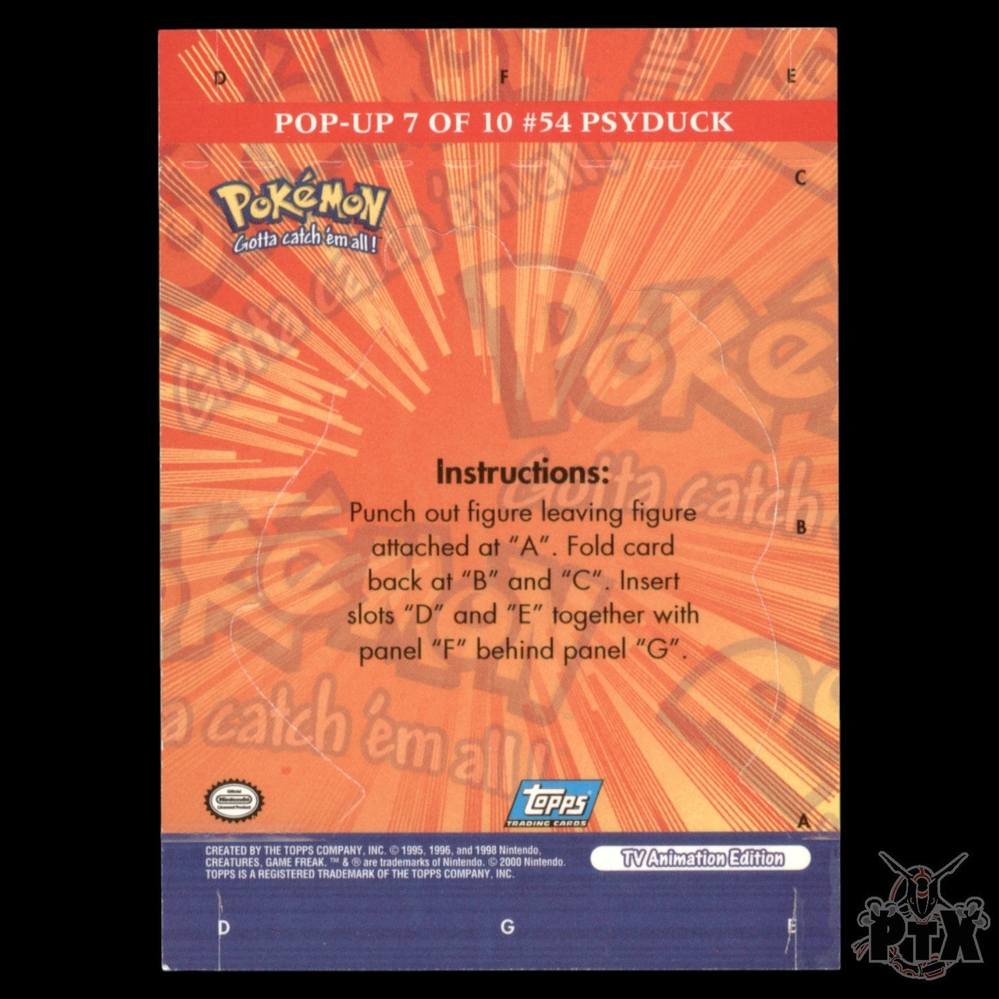 Psyduck Pop-Up 7 of 10 Pokemon TV Animation Series 3 2000