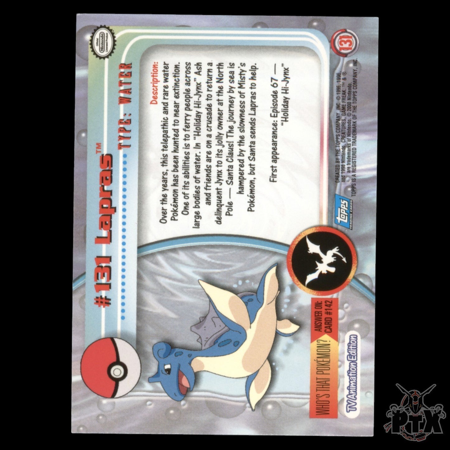 Topps Lapras #131 Foil Series 3 Pokemon 2000