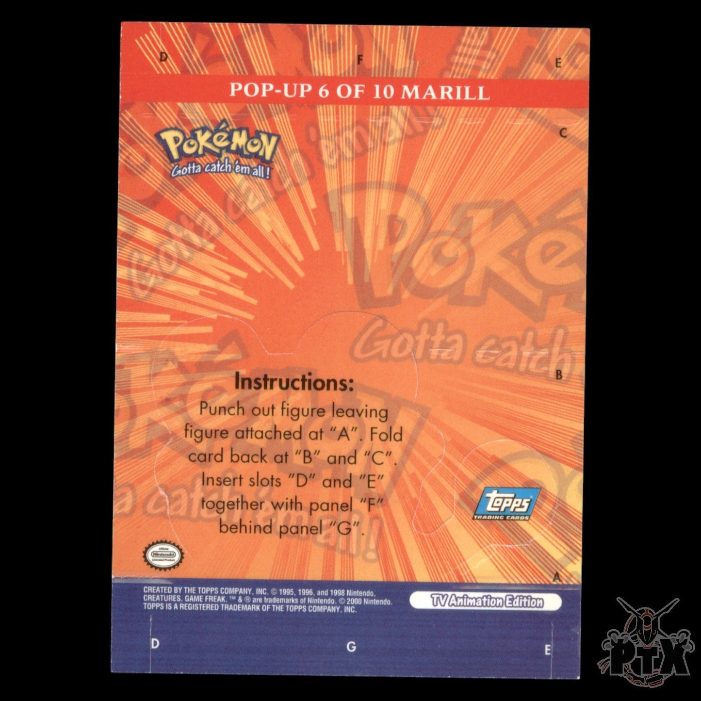 Marill Pop-Up 6 of 10 Pokemon TV Animation Series 3