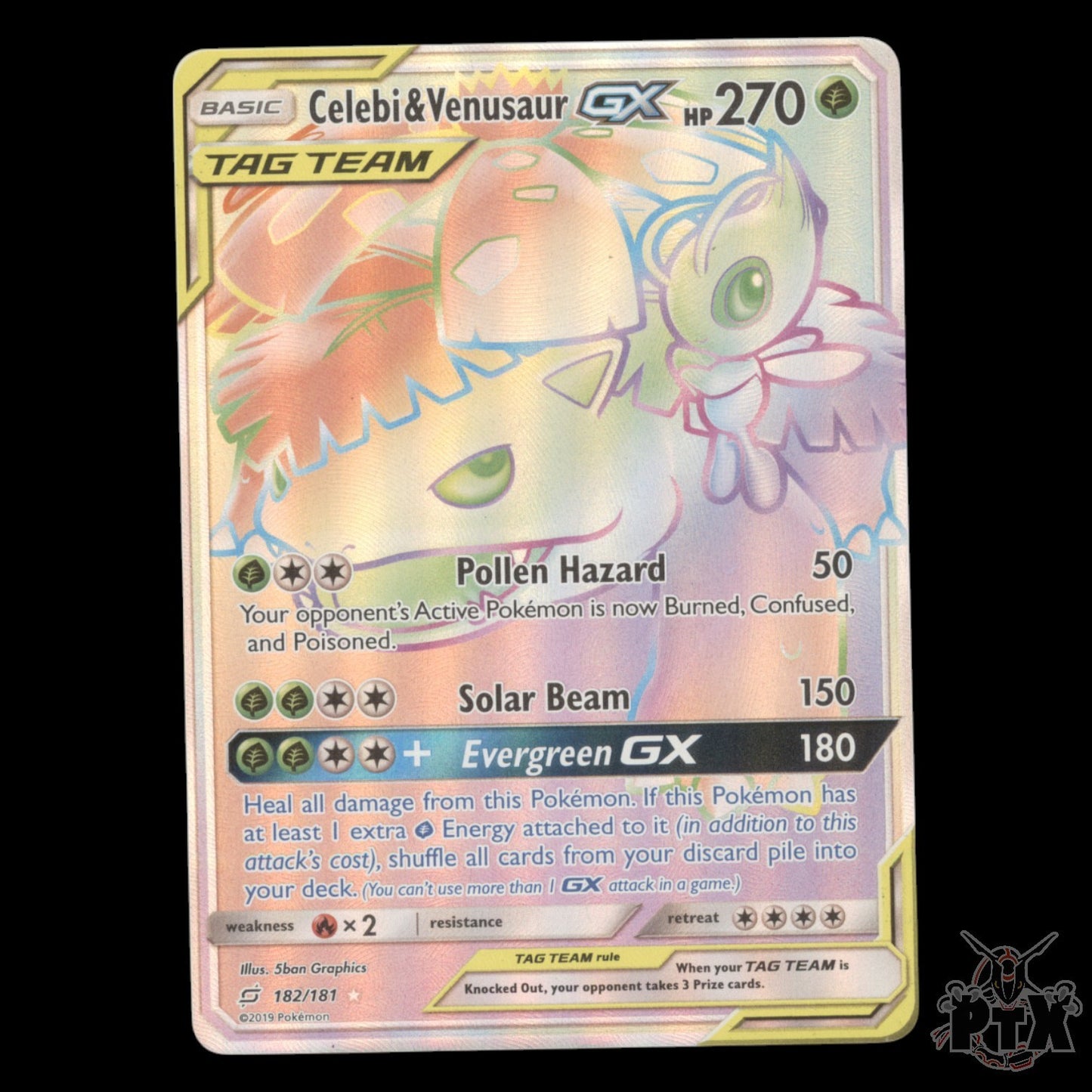 Celebi & Venusaur GX #182/181 Team Up NM/Near Mint Pokemon 2019