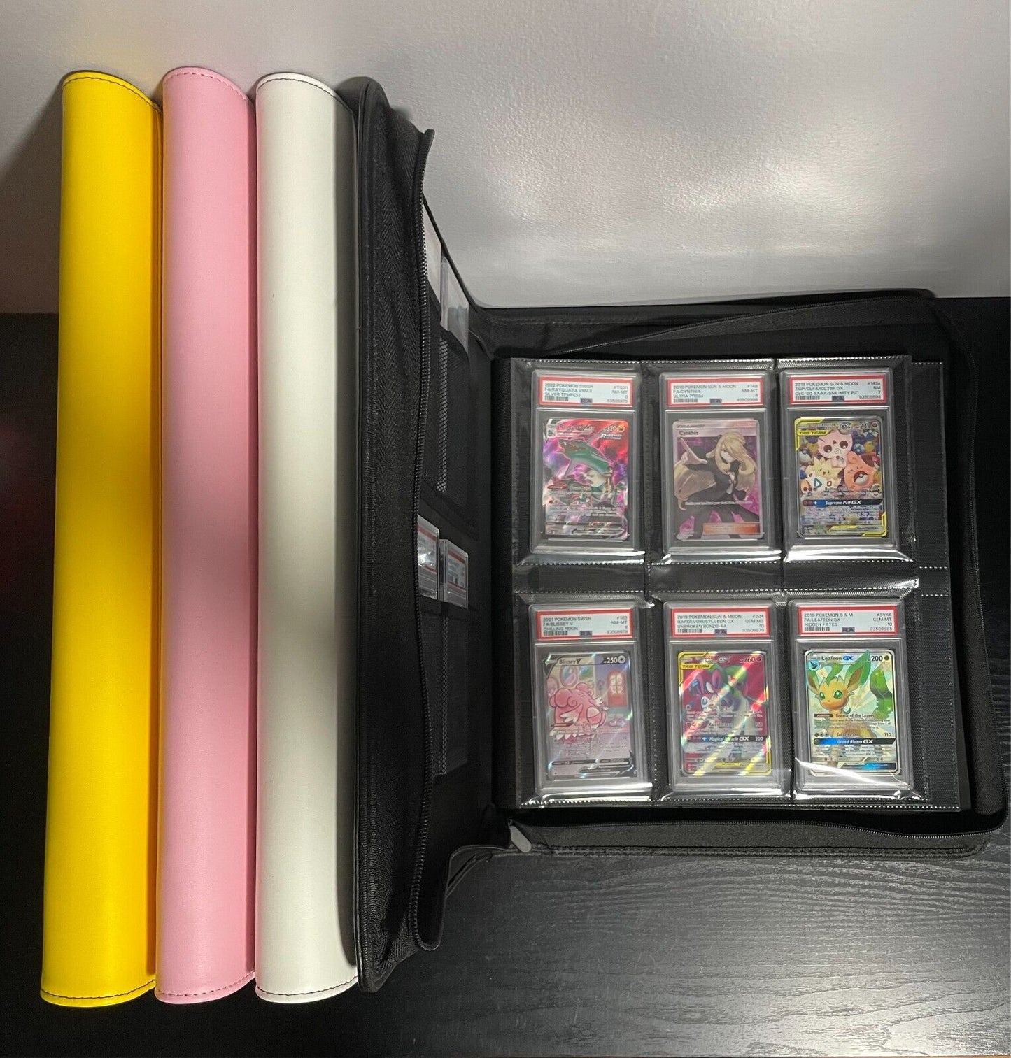 Graded Card Slab Binder For PSA & CGC High Quality Dark Background 48 Pocket