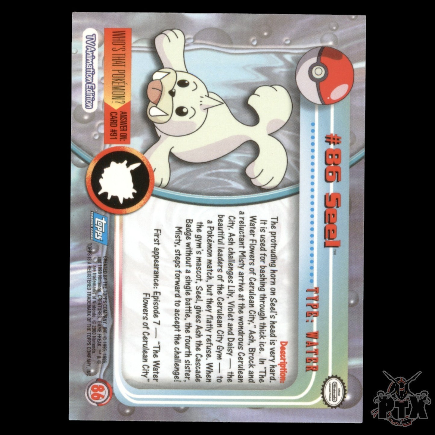 Topps Seel #86 Series 2 Pokemon 2000