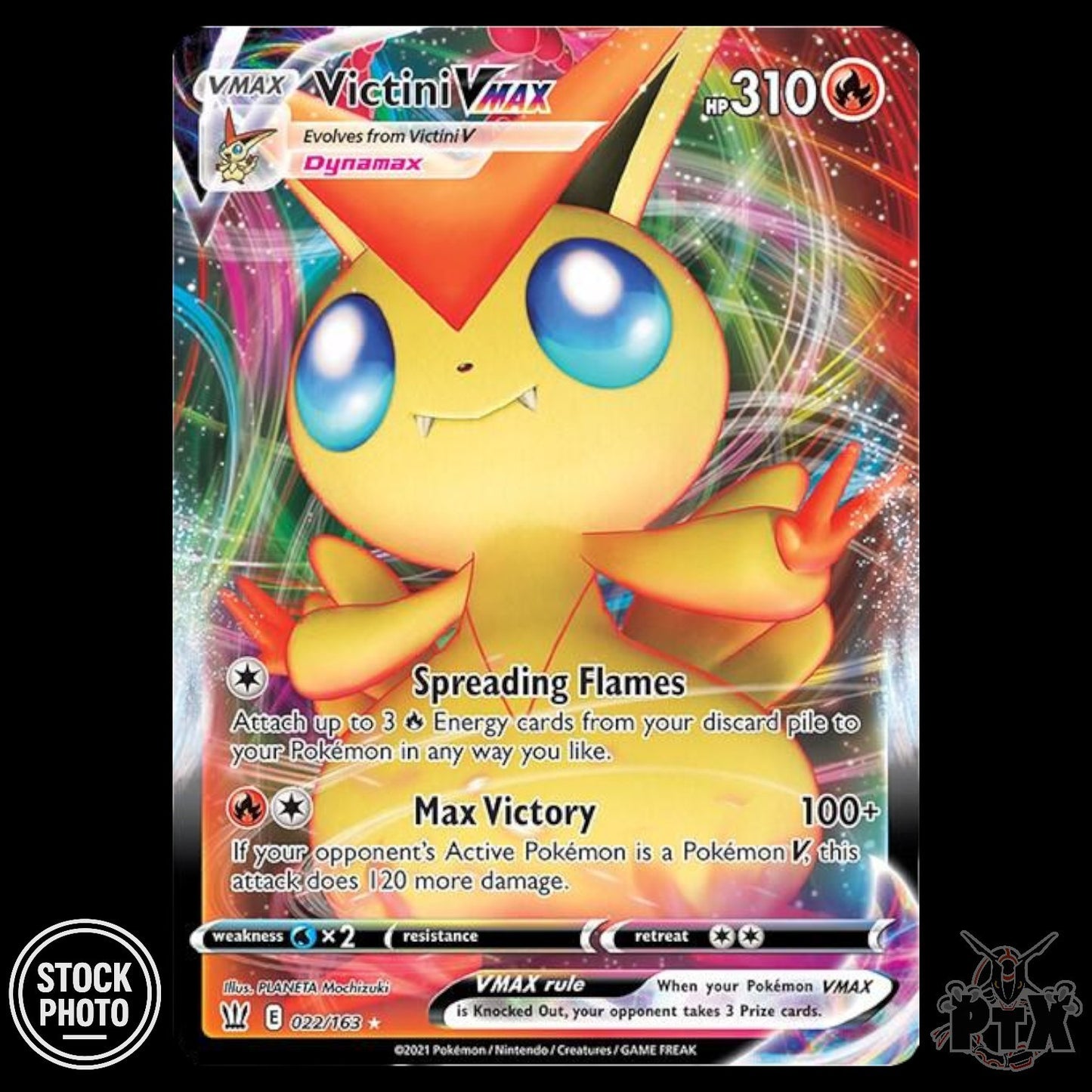 Victini VMAX #022/163 Battle Style NM/Near Mint Pokemon 2021