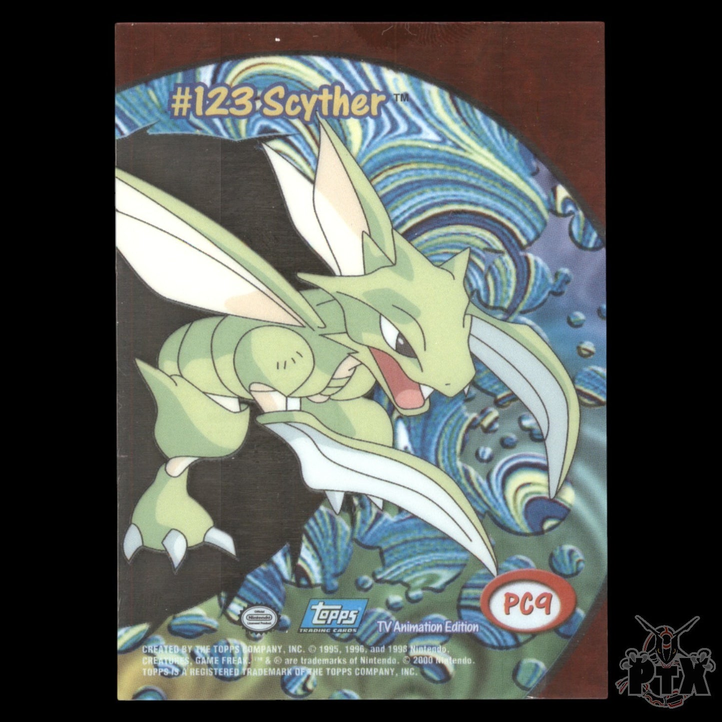 Scyther #123 PC9 Topps Clear Card TV Animation Pokemon 2000