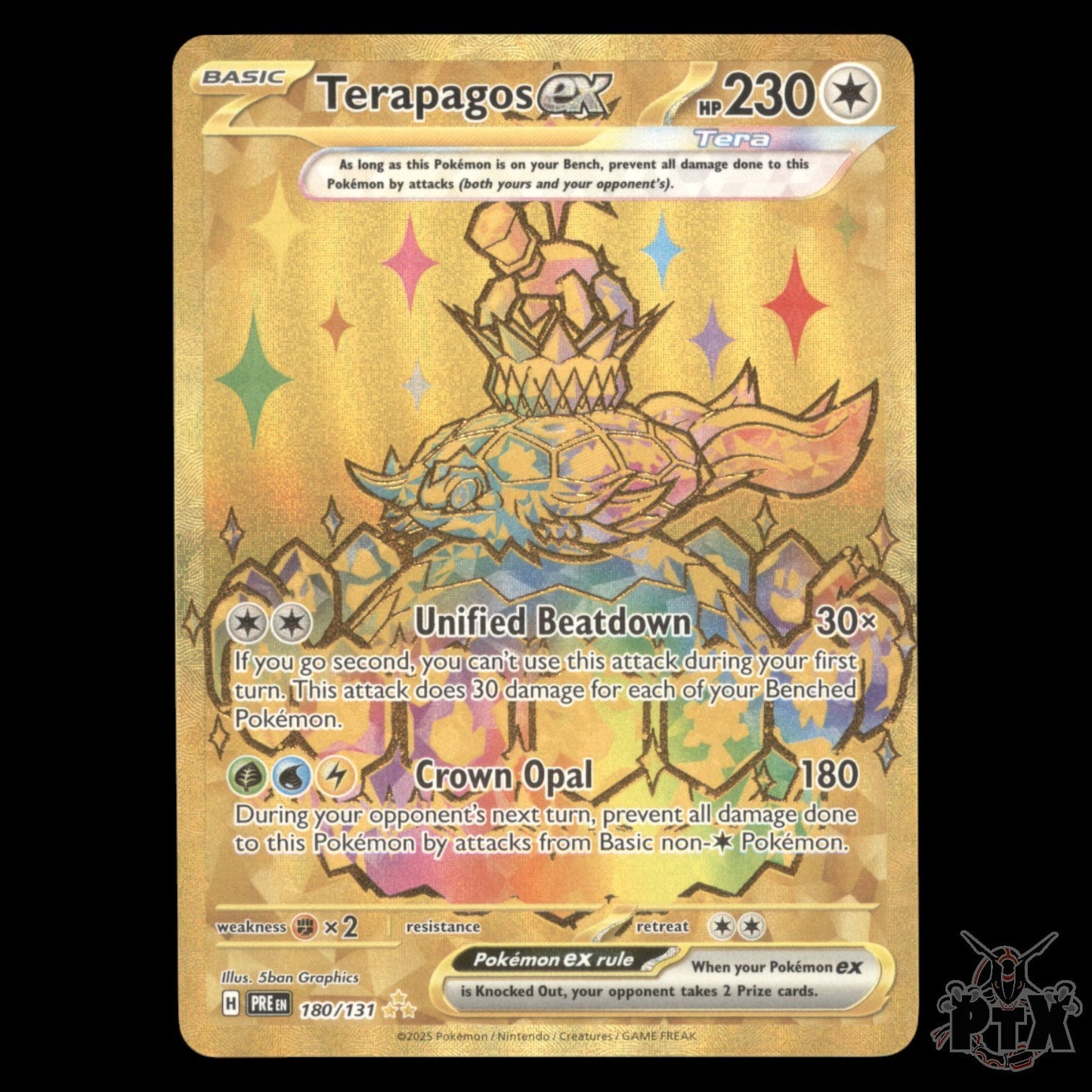 Terapagos ex #180/131 Prismatic Evolutions NM/Near Mint Pokemon 2025