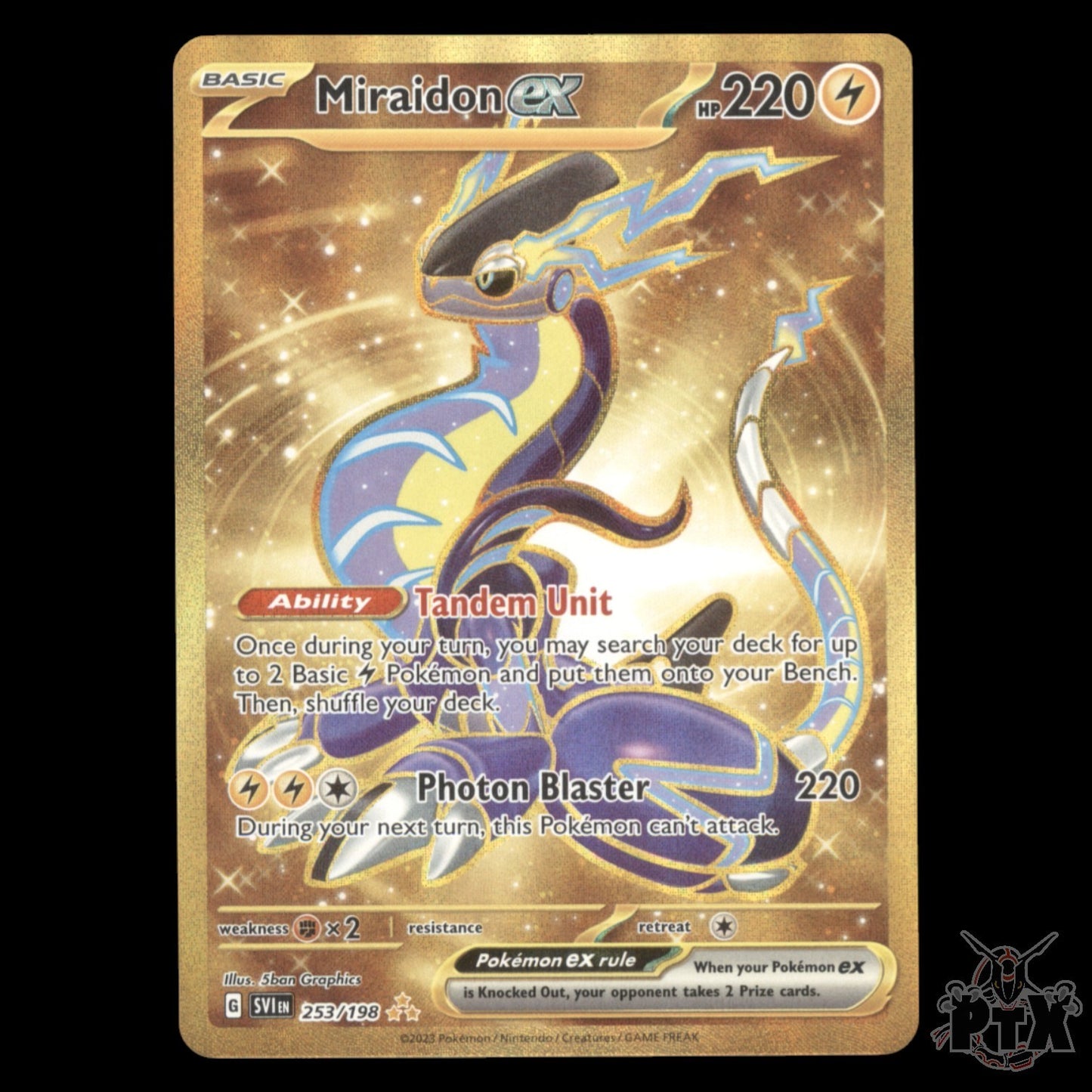 Miraidon ex #253/198 Scarlet & Violet Base Set NM/Near Mint Pokemon 2023