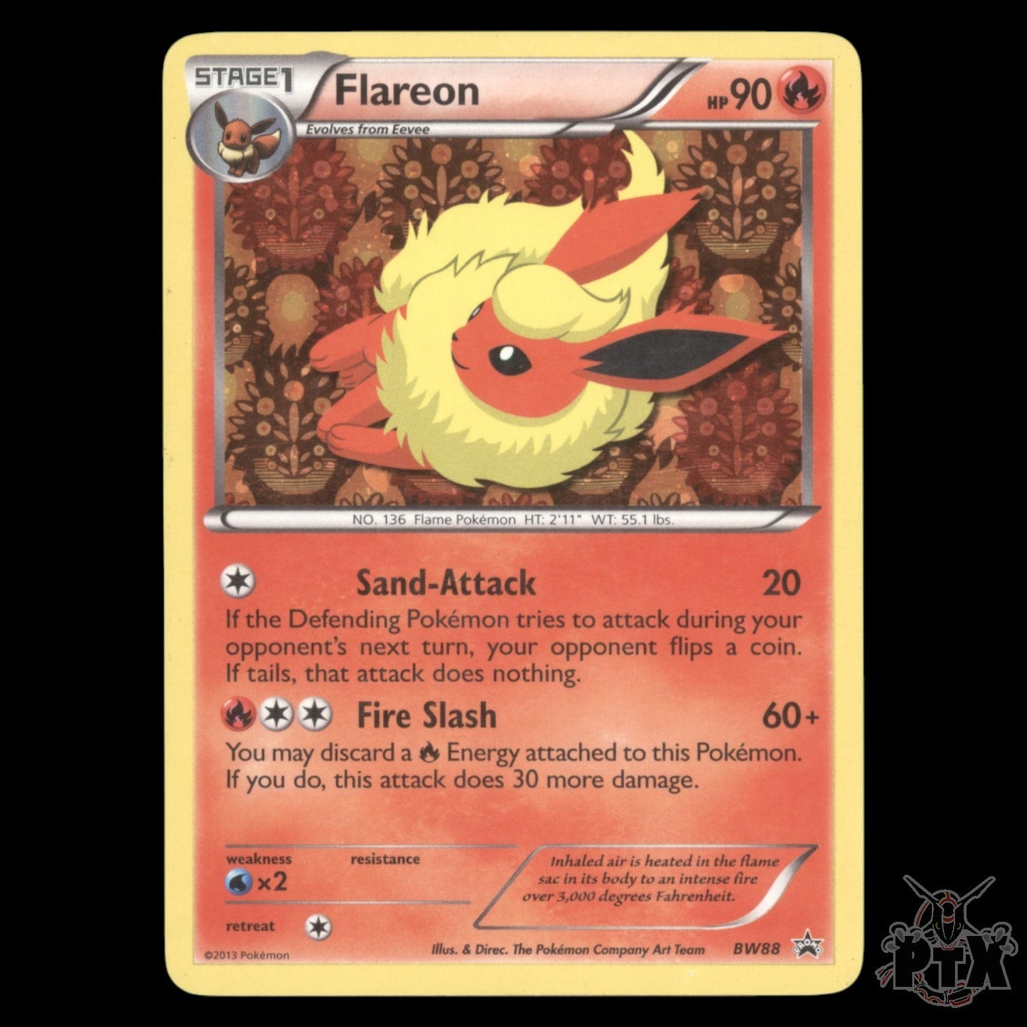 Flareon Holo #BW88 Black & White Promo MP/Moderatly Played Pokemon 2013