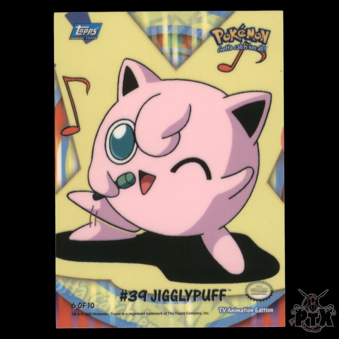 Topps Series 1 Jigglypuff #39 Sticker 6/10 Puzzle NM/Near Mint Pokemon 2000