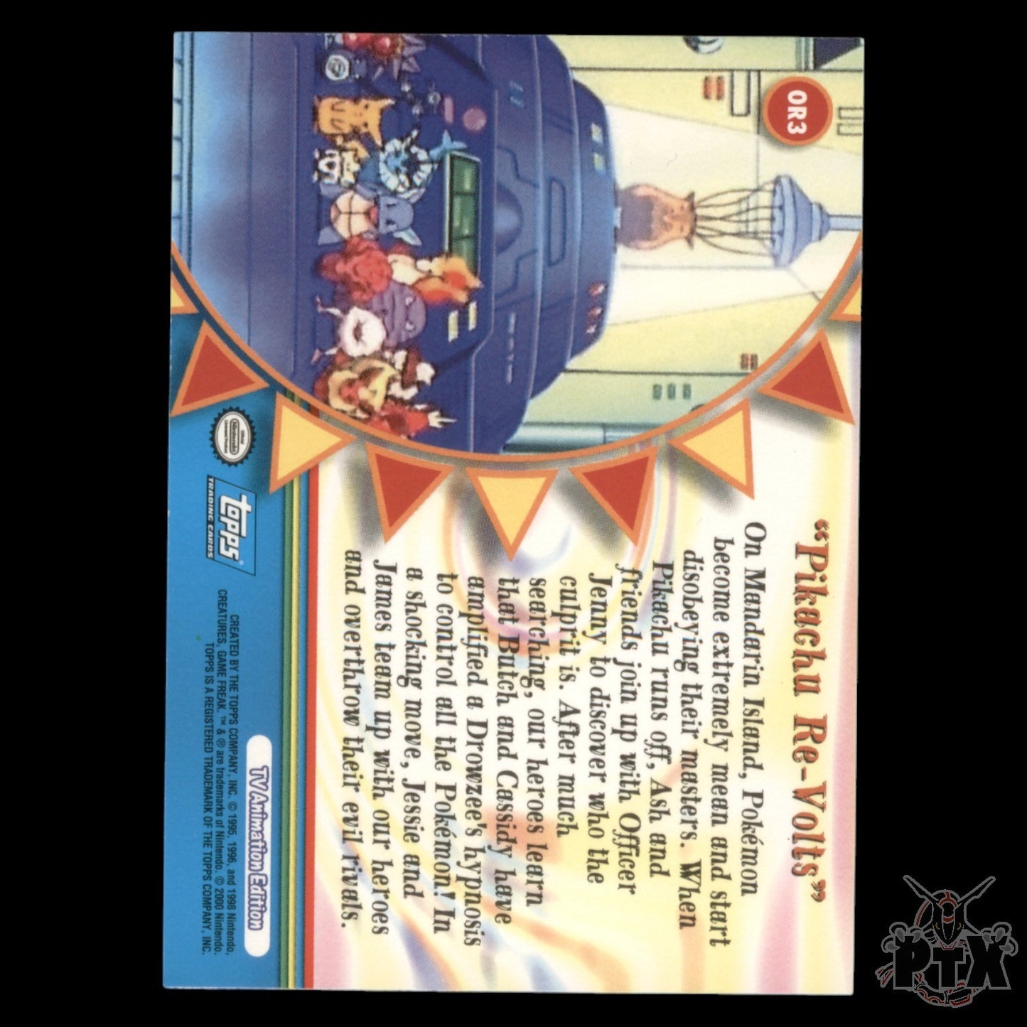 Topps Series 1 "Pikachu Re-Volts" Foil Orange Islands Pokemon 2000