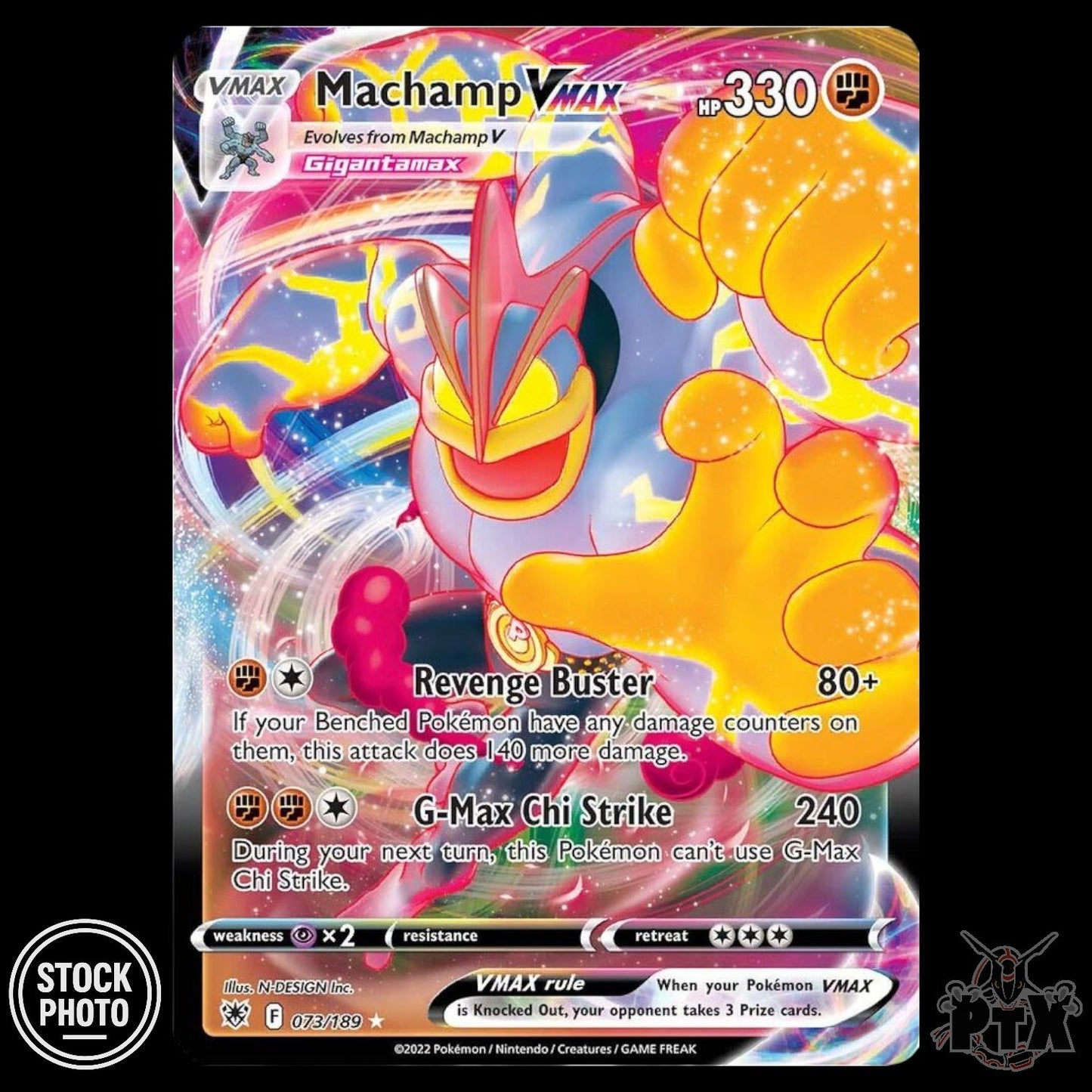 Machamp VMAX #073/189 Astral Radiance NM/Near Mint Pokemon 2022