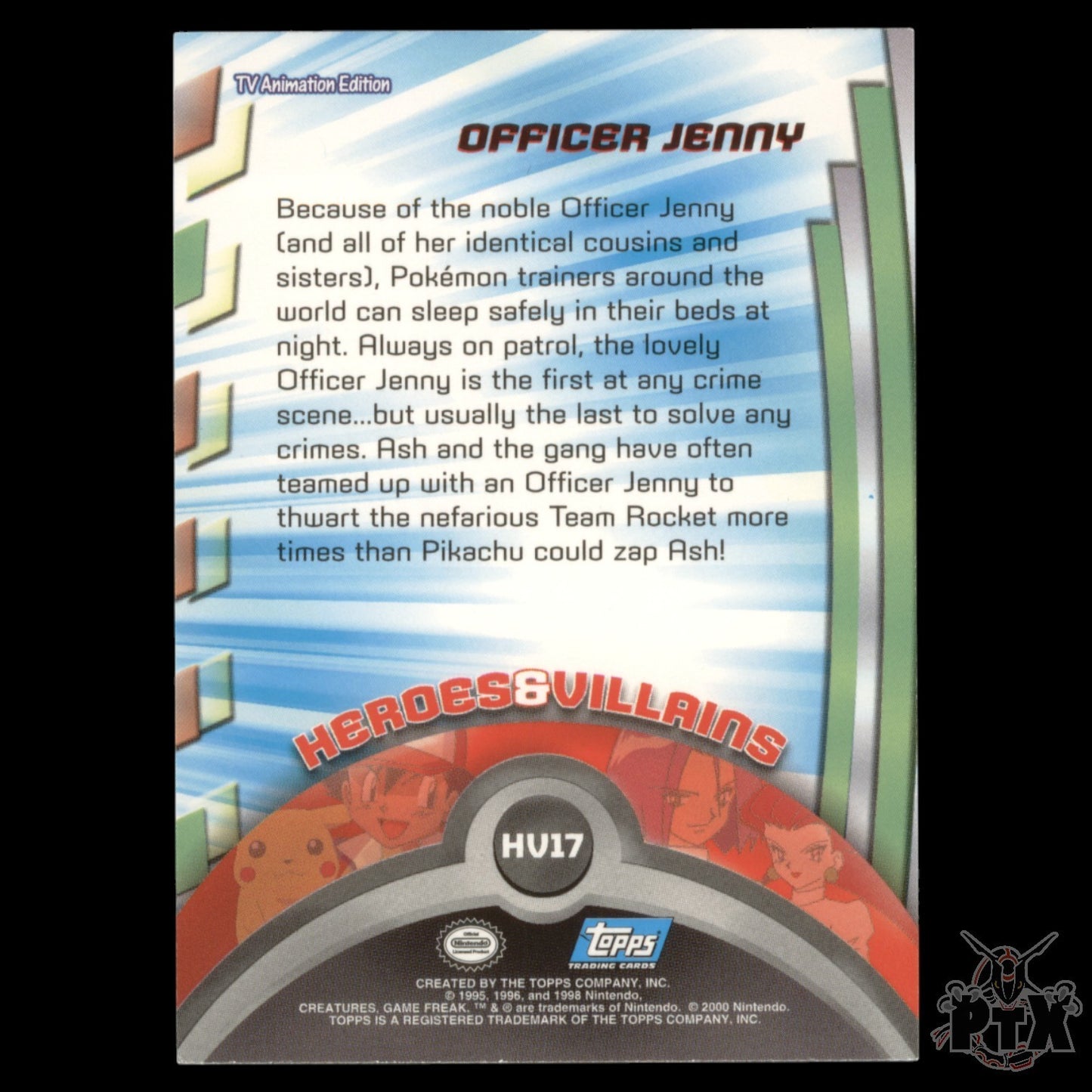 Topps Officer Jenny HV17 Foil Series 1 Pokemon 2000