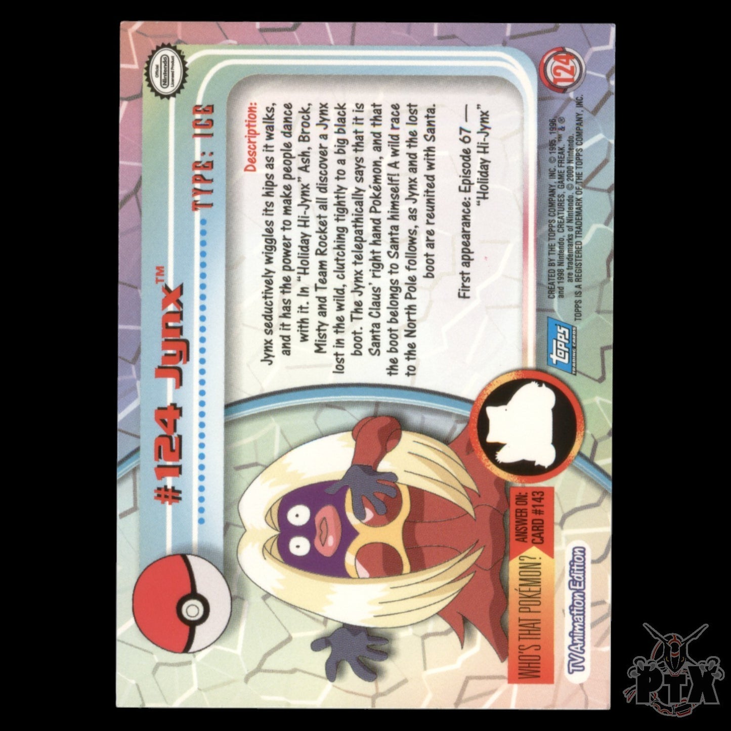 Topps Jynx #124 Foil Series 3 Pokemon 2000