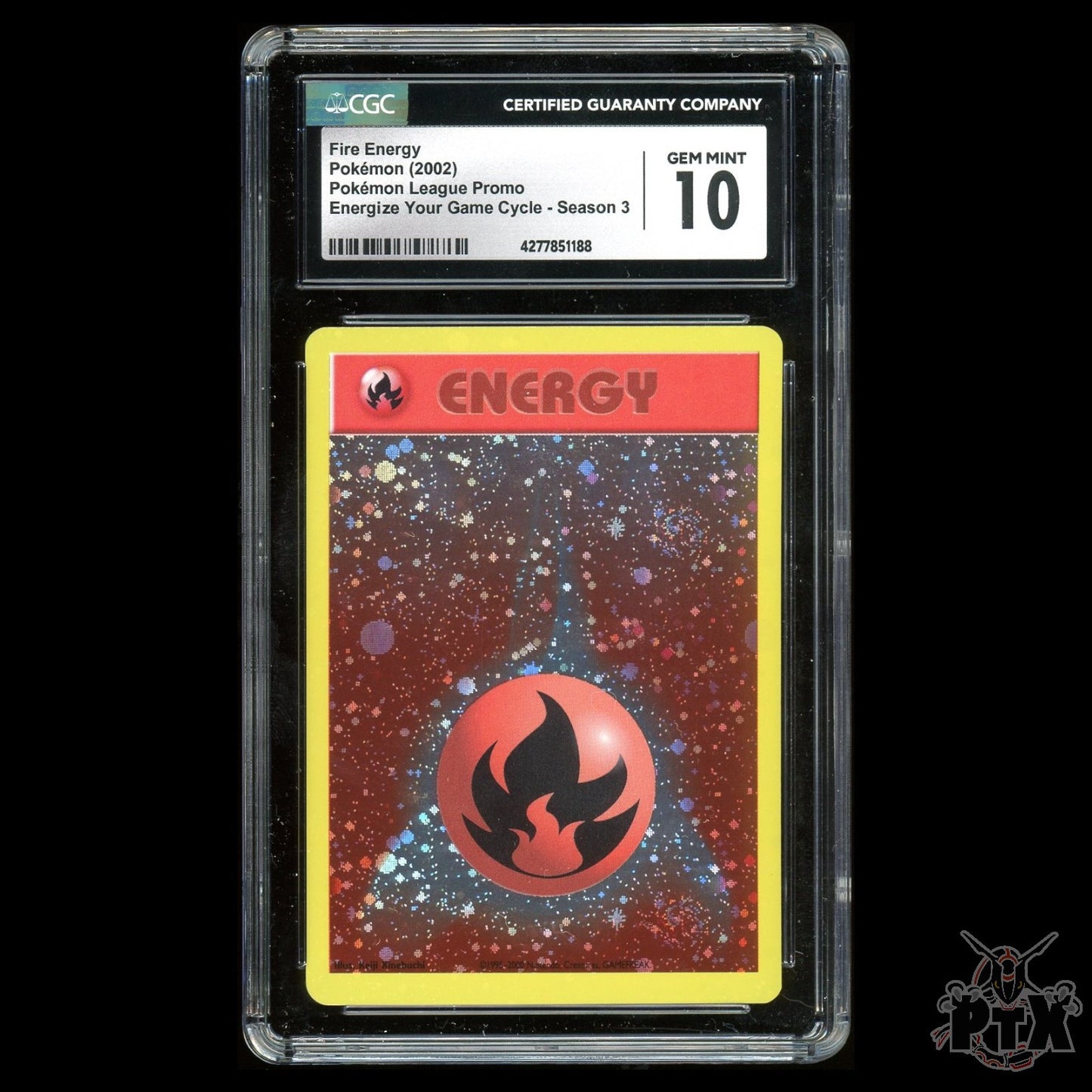 Fire Energy Holo CGC 10 WotC 2002 League Promo & Championship