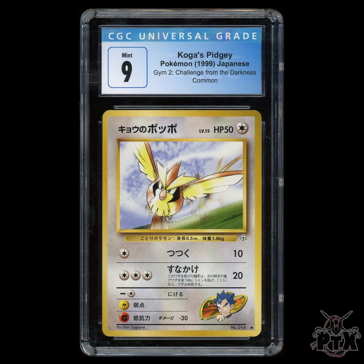 Koga's Pidgey #016 CGC 9 Japanese Gym 2