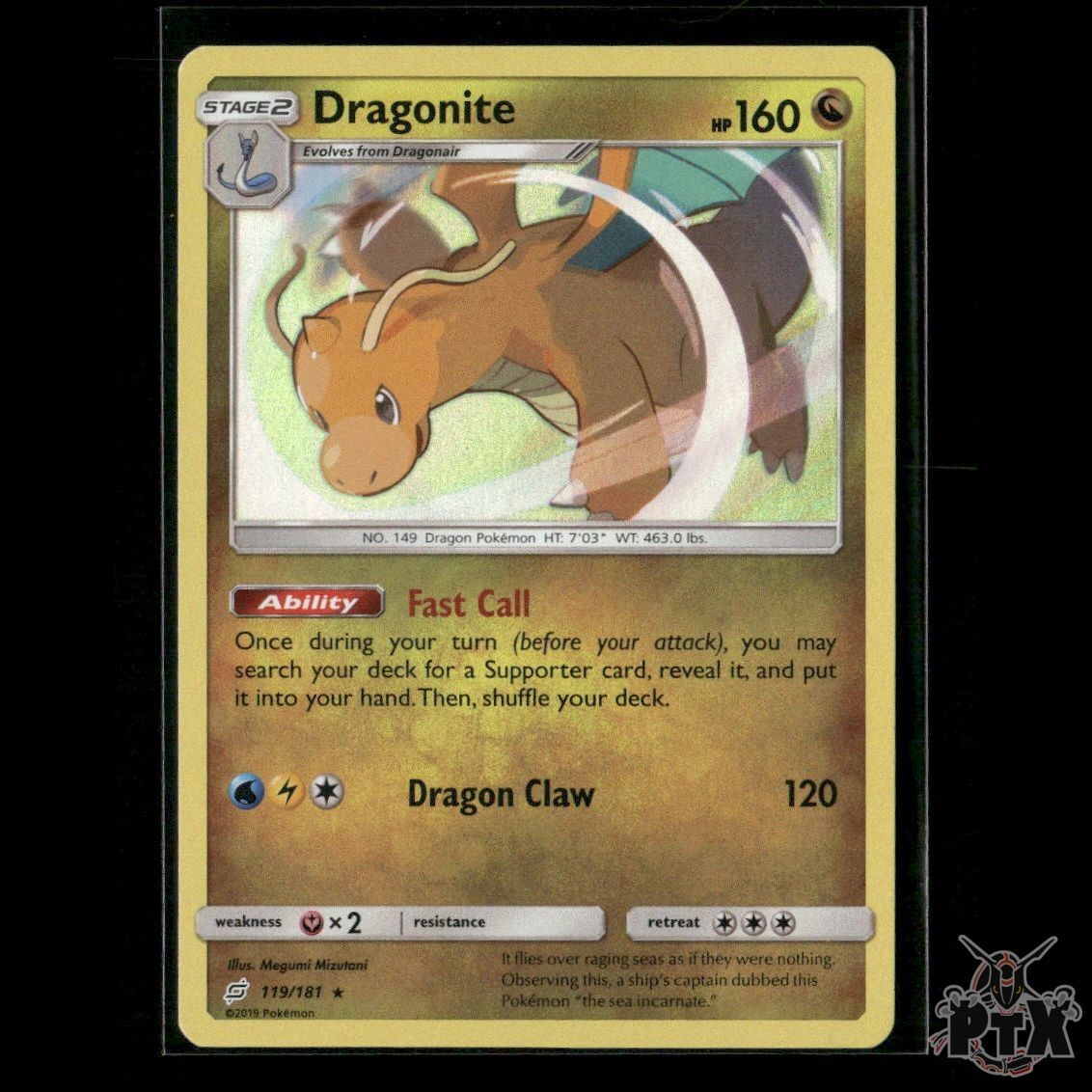 Dragonite Holo 119/181 SM - Team Up LP Pokemon