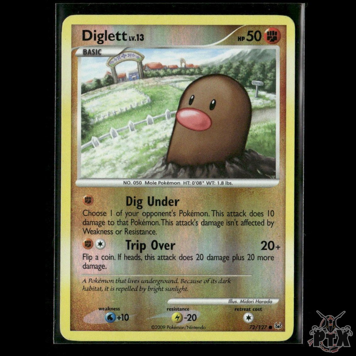 Diglett Reverse Holo 72/127 Platinum MP Pokemon
