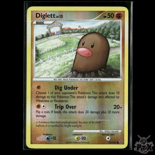 Diglett Reverse Holo 72/127 Platinum MP Pokemon