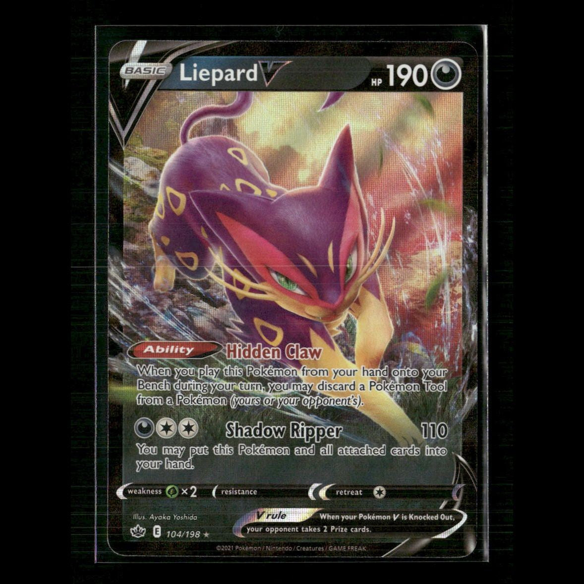 Liepard V 104/198 SWSH06: Chilling Reign NM Pokemon