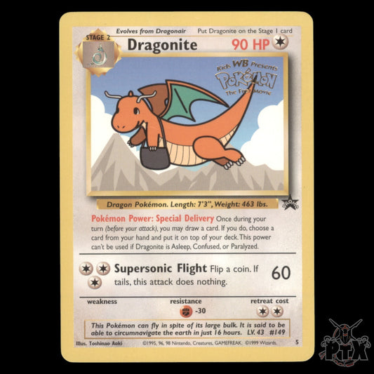 Dragonite #05/53 WoTC Promo LP (Light Crease) Pokemon 1999
