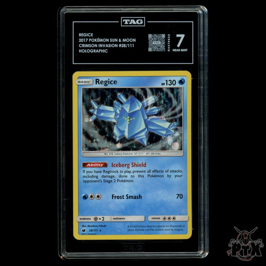 Regice Holo 28/111 TAG 7 Crimson Invasion Pokemon 2017