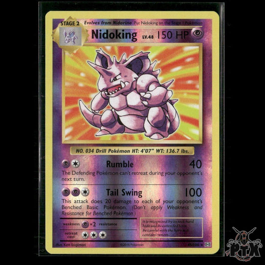 Nidoking Reverse Holo 45/108 XY - Evolutions NM Pokemon