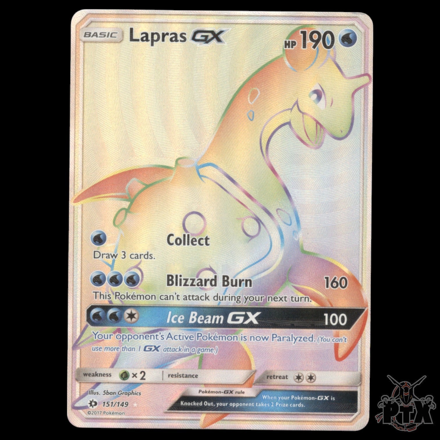 Lapras GX #151/149 Sun & Moon Base Set NM/Near Mint Pokemon 2017