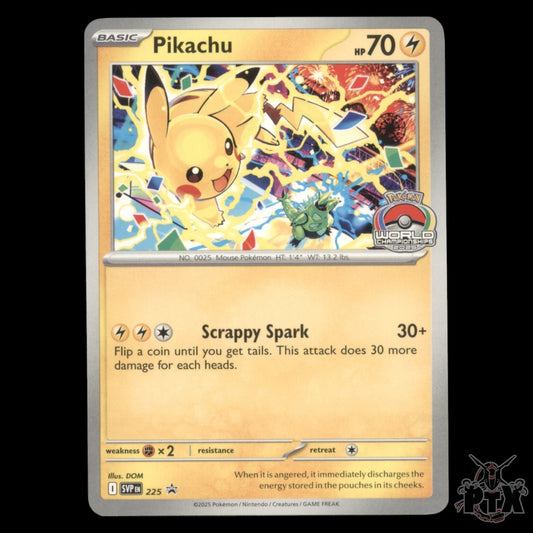 Pikachu #225 World Championship Promo NM/Near Mint Pokemon 2025