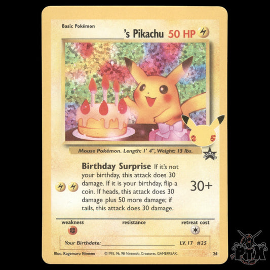 Birthday Pikachu #24 Celebrations NM/Near Mint Pokemon 2021