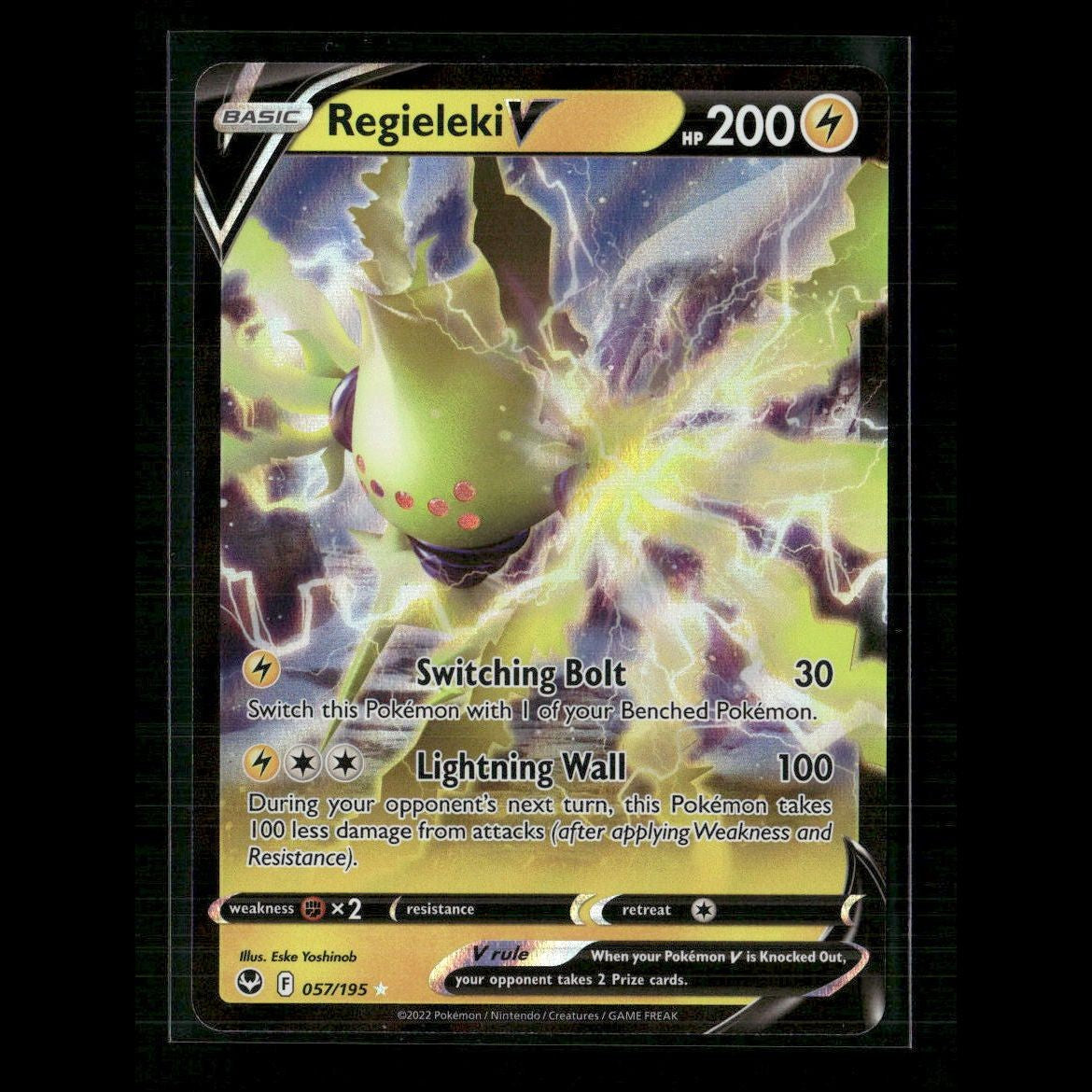 Regieleki V 057/195 SWSH12: Silver Tempest NM Pokemon