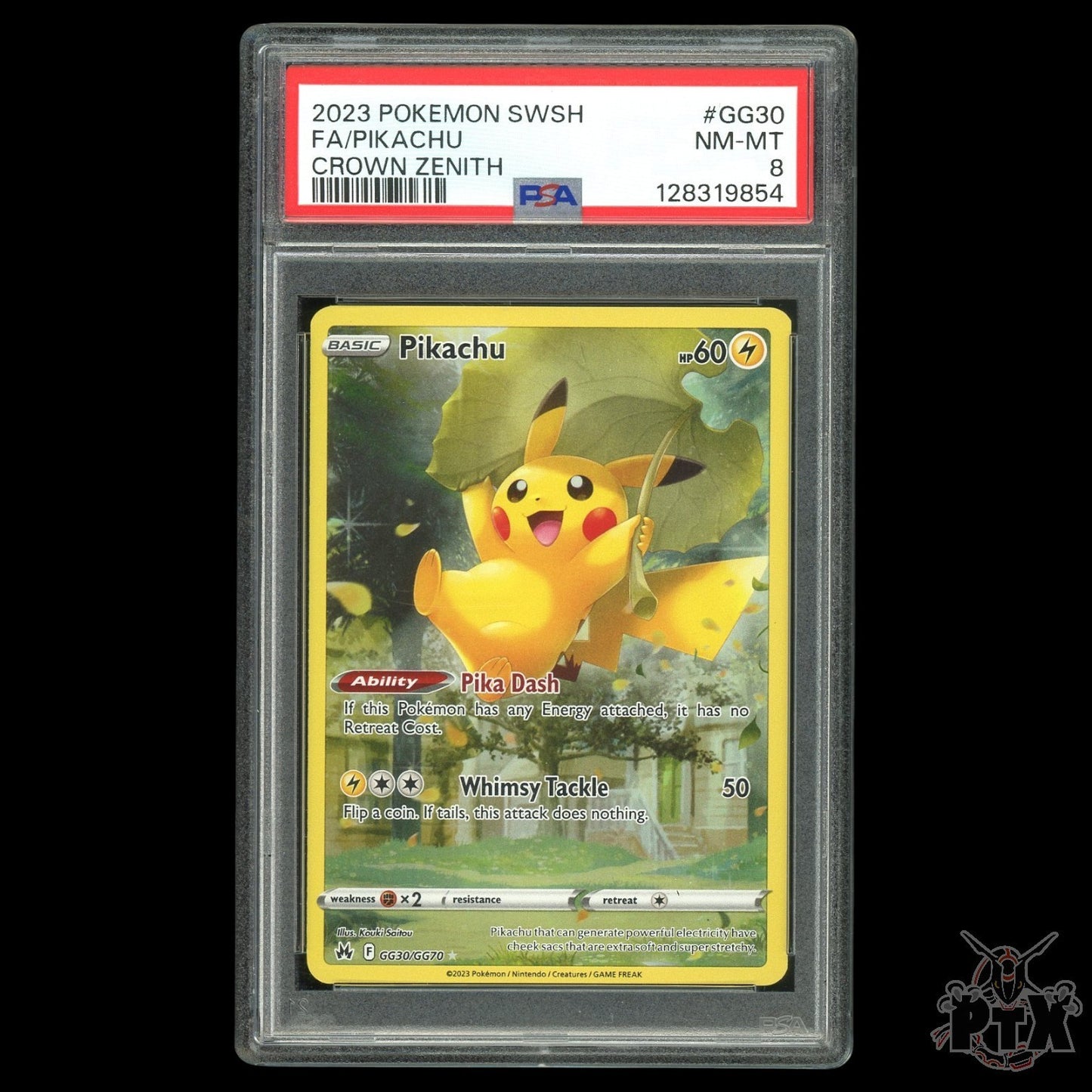 Pikachu GG30/GG70 PSA 8 Crown Zenith Pokemon