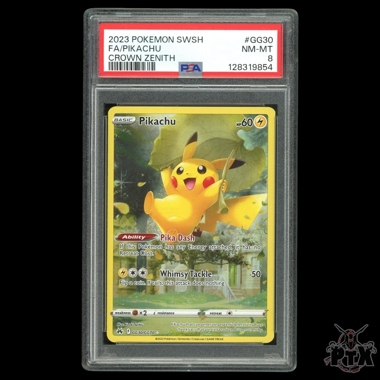 Pikachu GG30/GG70 PSA 8 Crown Zenith Pokemon