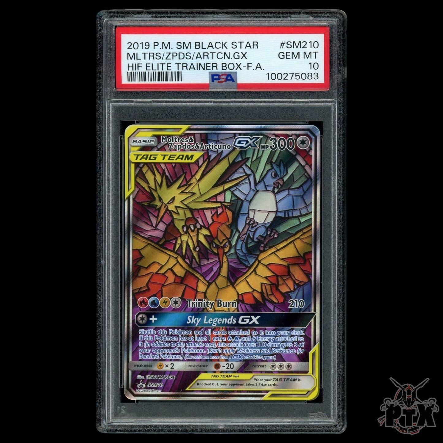 Moltres & Zapdos & Articuno GX #SM210 PSA 10 Sun & Moon Promo Pokemon 2019