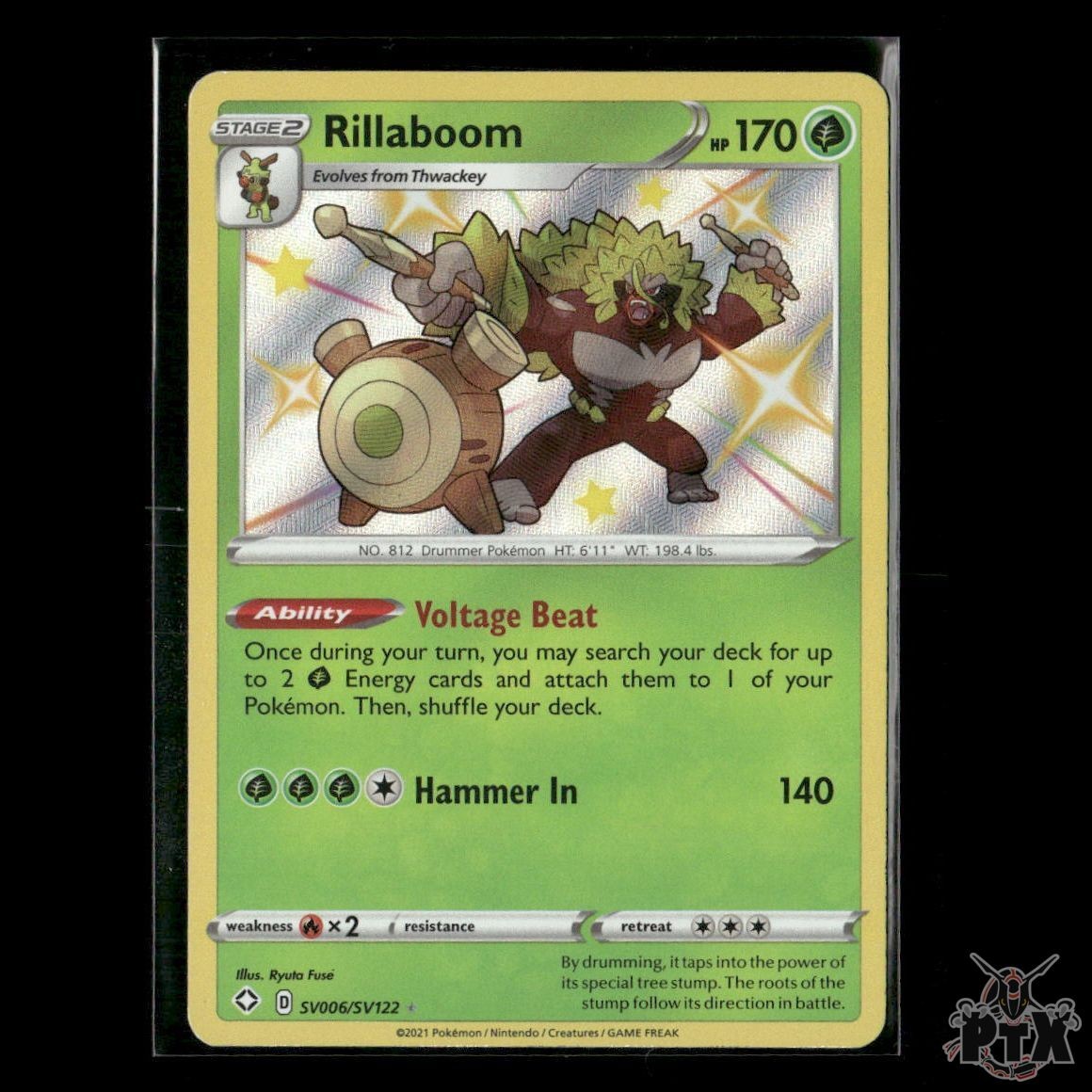 Rillaboom SV006/SV122 Shining Fates: Shiny Vault NM Pokemon
