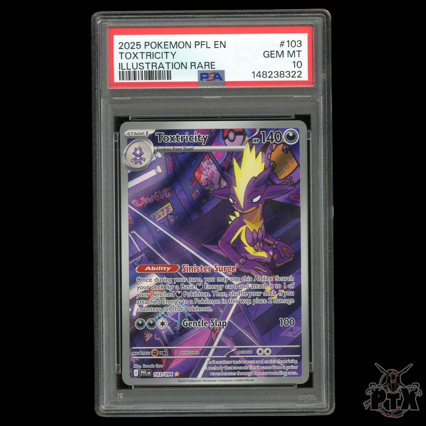 Toxtricity 103/094 PSA 10 Phantasmal Flames Pokemon 2025
