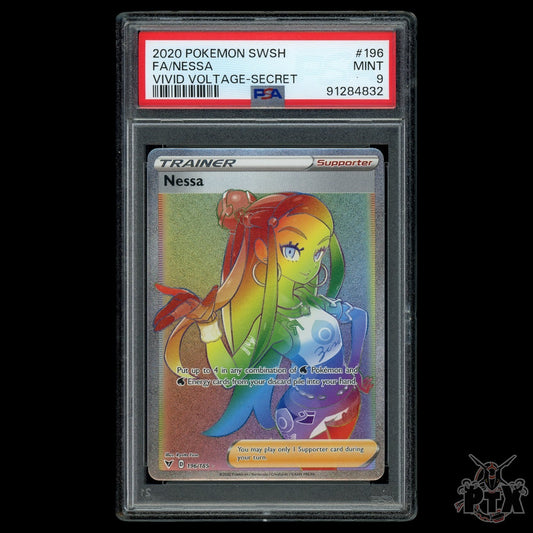 Nessa #196/185 PSA 9 Vivid Voltage Pokemon 2020