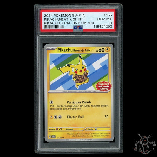 Pikachu Batik #155/SV-P PSA 10 Indonesia Journey Promo Pokemon 2024
