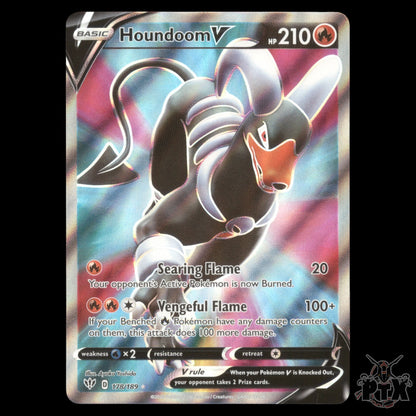 Houndoom V #178/189 Darkness Ablaze NM/Near Mint Pokemon 2020
