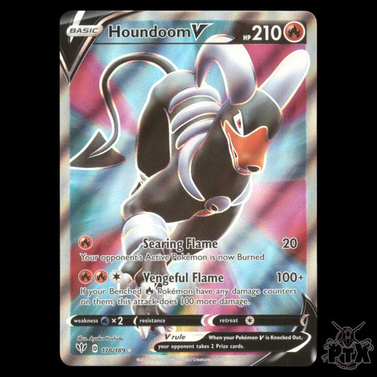 Houndoom V #178/189 Darkness Ablaze NM/Near Mint Pokemon 2020
