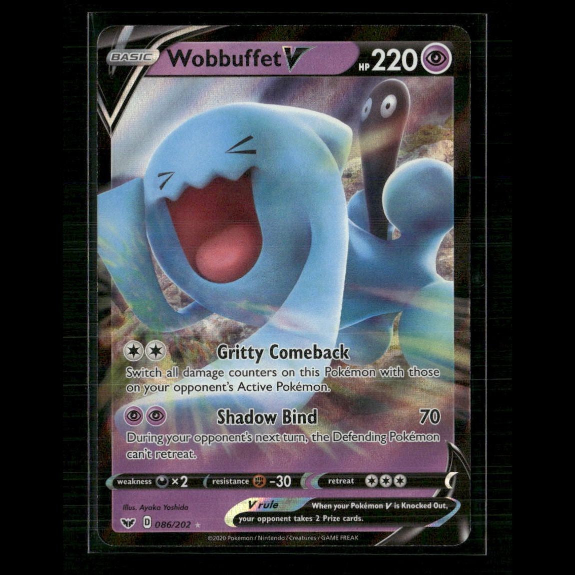 Wobbuffet V 086/202 SWSH01: Sword & Shield Base Set NM Pokemon