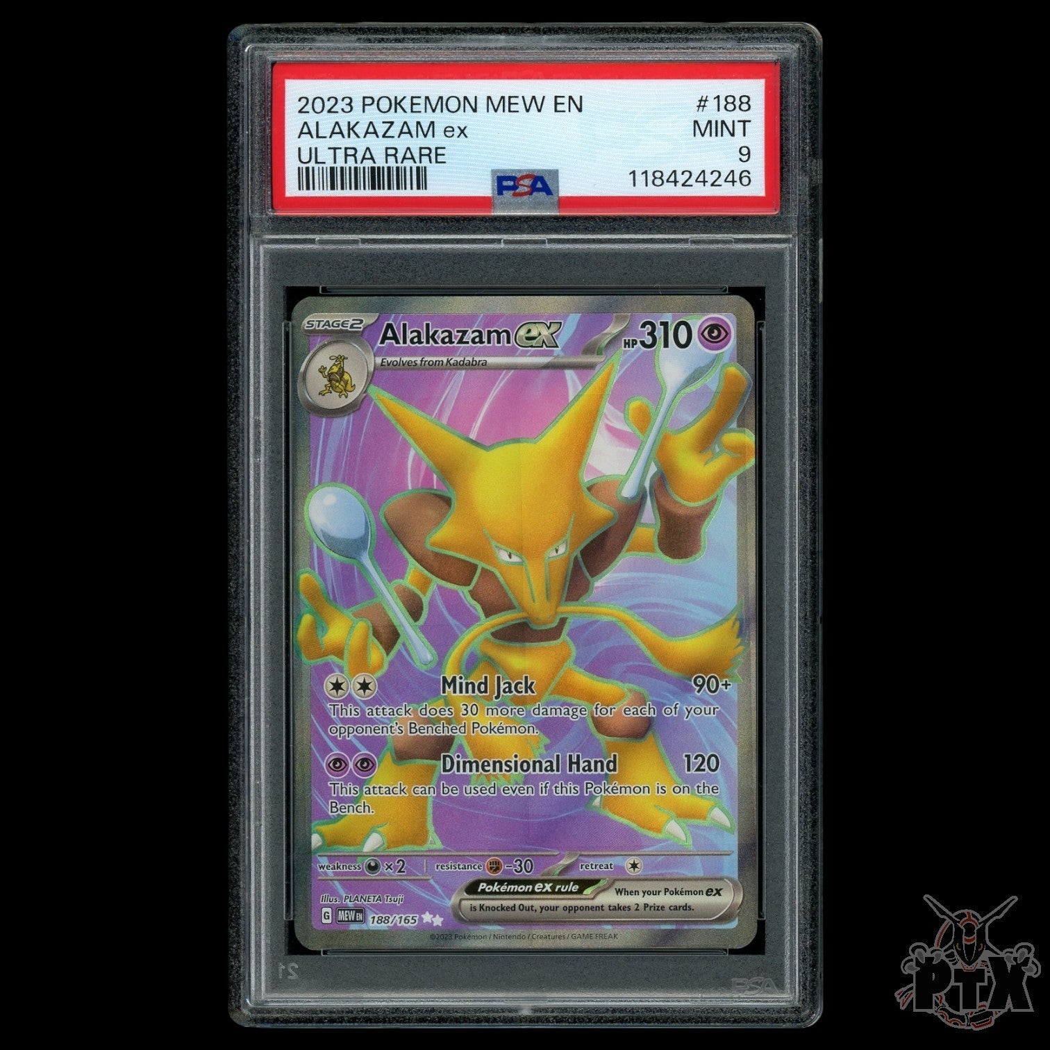 Alakazam ex #188/165 PSA 9 151 Pokemon 2023